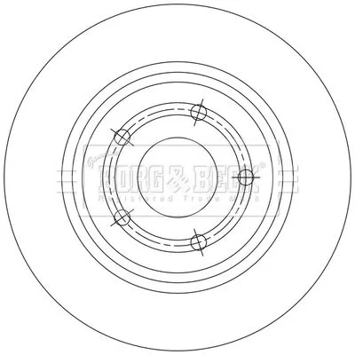 Borg and Beck Borg and Beck BBD5548 2x Rear Solid Brake Discs For Ford Focus 271mm 