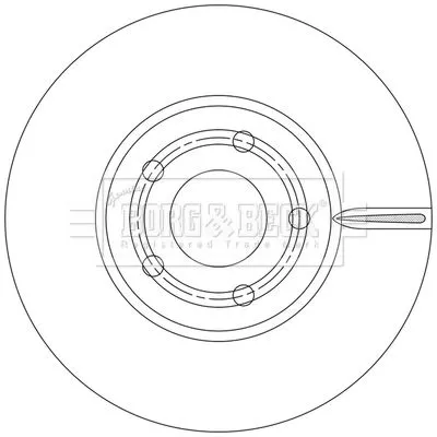 Borg and Beck Borg and Beck BBD5550 2x Front Vented Brake Discs For Ford Focus 282mm 