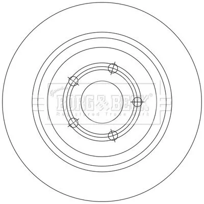 Borg and Beck Borg and Beck BBD5553 2x Rear Solid Brake Discs For Ford Focus Kuga 302mm 