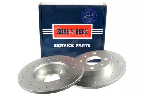 2x Rear Slotted/perforated Brake Discs For Abarth 500 / 595 / 695 500c / 595c / 