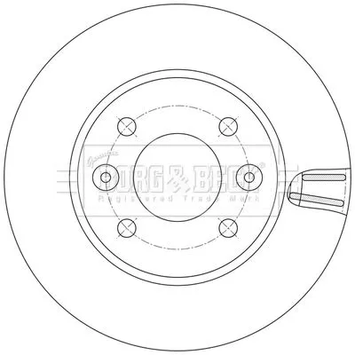 Borg and Beck Borg and Beck BBD5588 2x Front Vented Brake Discs For Kia Picanto 241mm 