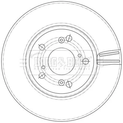 Borg and Beck Borg and Beck BBD5593 2x Front Vented Brake Discs For Honda Accord Civic 282mm 