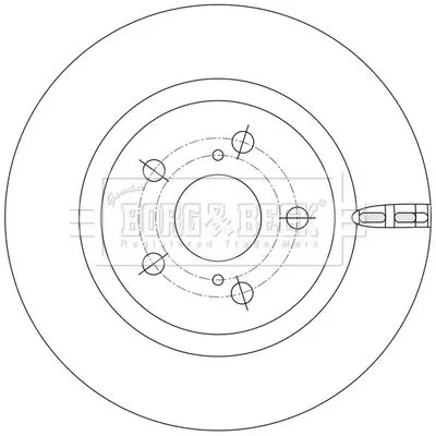 Borg and Beck Borg and Beck BBD5595 2x Front Vented Brake Discs For Lexus Toyota Camry Corolla Cross Es Prius Rav 4  