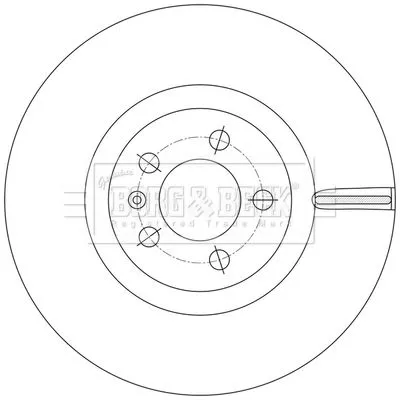 Borg and Beck Borg and Beck BBD5598 2x Front Vented Brake Discs For Vw Polo 312mm 
