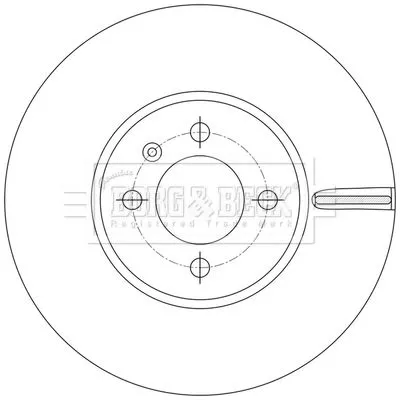 Borg and Beck Borg and Beck BBD5599 2x Front Vented Brake Discs For Vw Up! 288mm 