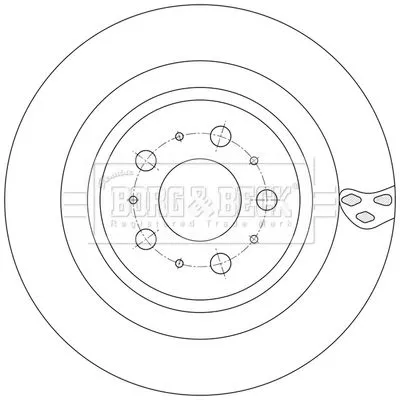 Borg and Beck Borg and Beck BBD5605 2x Rear Vented Brake Discs For Tesla Model 3 335mm 