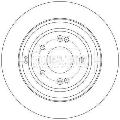 Borg and Beck Borg and Beck BBD5608 2x Rear Solid Brake Discs For Hyundai Kia Genesis Stinger 314mm 