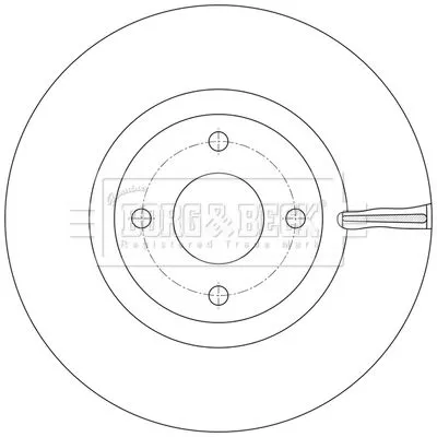 Borg and Beck Borg and Beck BBD5625 2x Front Vented Brake Discs For Ford Ecosport 300mm 