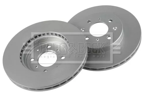 Borg and Beck Borg and Beck BBD5668 2x Front Vented Brake Discs For Honda Jazz 262mm 
