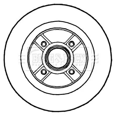 Borg and Beck Borg and Beck BBD5721S Single Rear Solid Brake Disc Fits Renault Megane Scénic 274mm 