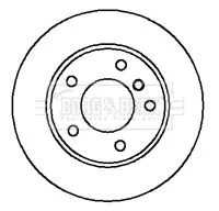 Borg and Beck Borg and Beck BBD5735S Single Front Vented Brake Disc Fits Land Rover Discovery 297mm 