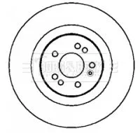 Borg and Beck Borg and Beck BBD5738S Single Front Vented Brake Disc Fits Mercedes M-class 345mm 
