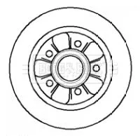 Single Rear Solid Brake Disc Fits Renault Grand Scénic Laguna 274mm