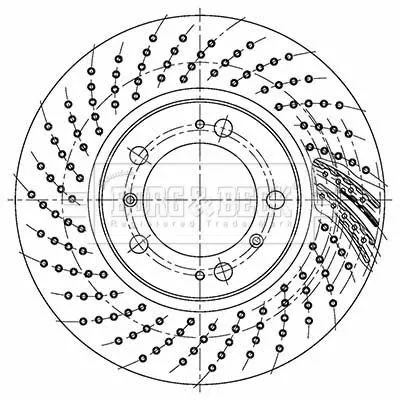 Single Front Left Perforated/vented Brake Disc Fits Porsche 911 Boxster Cayman 3