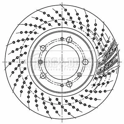 Single Front Right Perforated/vented Brake Disc Fits Porsche 911 Boxster Cayman 