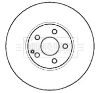 Borg and Beck Borg and Beck BBD5765S Single Front Vented Brake Disc Fits Mercedes Cls E-class Glk-class Sl 330mm 