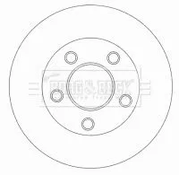 Borg and Beck Borg and Beck BBD5772S Single Rear Solid Brake Disc Fits Nissan Opel Renault Vauxhall Primastar Trafic  