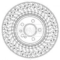 Single Rear Perforated/vented Brake Disc Fits Mercedes S-class 330mm