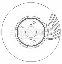 Single Front Left Vented Brake Disc Fits Lexus Gs Is Rc 334mm