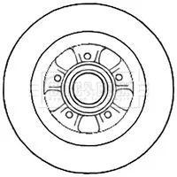 Borg and Beck Borg and Beck BBD5785S Single Rear Solid Brake Disc Fits Renault Espace Vel Satis 300mm 