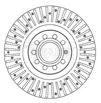 Single Front Perforated/vented Brake Disc Fits Audi Seat A4 Exeo 320mm