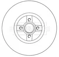Borg and Beck Borg and Beck BBD5794S Single Rear Solid Brake Disc Fits Renault Grand Scénic 274mm 