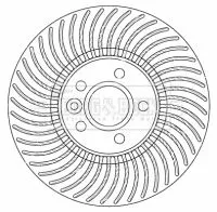 Borg and Beck Borg and Beck BBD5800S Single Front Vented Brake Disc Fits Ford Land Rover Volvo Freelander 2 Galaxy S- 