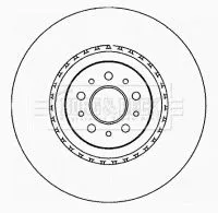 Single Front Vented Brake Disc Fits Alfa Romeo 147 156 Gt Gtv 330mm