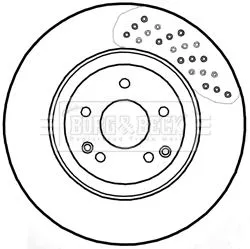 Borg and Beck Borg and Beck BBD5804S Single Front Perforated/vented Brake Disc Fits Mercedes C-class Clc-class Clk Sl 