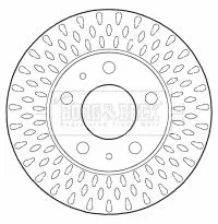 Borg and Beck Borg and Beck BBD5805S Single Front Vented Brake Disc Fits Citroën Fiat Opel Peugeot Vauxhall Boxer Duc 