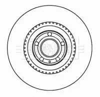 Single Front Vented Brake Disc Fits Audi A4 345mm