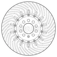 Single Front Right Vented Brake Disc Fits Audi Vw Golf Tt 334mm