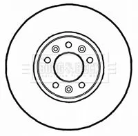 Borg and Beck Borg and Beck BBD5815S Single Front Vented Brake Disc Fits Citroën Fiat Peugeot Toyota 407 C5 Expert Ex 