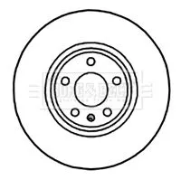 Borg and Beck Borg and Beck BBD5819S Single Front Vented Brake Disc Fits Audi A4 A4 Allroad A5 A6 A7 Q5 320mm 