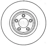 Borg and Beck Borg and Beck BBD5821S Single Front Vented Brake Disc Fits Jaguar S-type Xf Xj Xk 325mm 