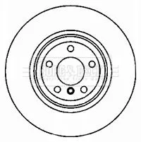Borg and Beck Borg and Beck BBD5825S Single Rear Vented Brake Disc Fits Bmw X5 X6 345mm 