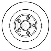 Borg and Beck Borg and Beck BBD5826S Single Rear Vented Brake Disc Fits Daimler Jaguar S-type Super Eight Xf Xj Xk 32 