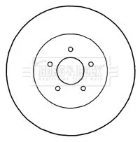 Borg and Beck Borg and Beck BBD5827S Single Front Vented Brake Disc Fits Chrysler Dodge Lancia 300c Challenger Charge 