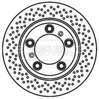 Borg and Beck Borg and Beck BBD5836S Single Rear Perforated/vented Brake Disc Fits Porsche Boxster Cayman 299mm 