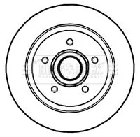 Borg and Beck Borg and Beck BBD5840S Single Rear Solid Brake Disc Fits Mercedes Renault Citan Kangoo Kangoo / Grand K 