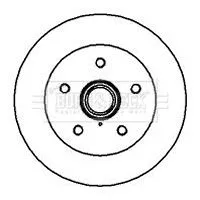 Borg and Beck Borg and Beck BBD5857S Single Front Solid Brake Disc Fits Vw Transporter 258mm 