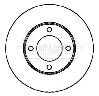 Single Front Vented Brake Disc Fits Toyota Cressida 248mm