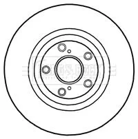 Borg and Beck Borg and Beck BBD5893S Single Front Vented Brake Disc Fits Toyota Avensis Verso 320mm 