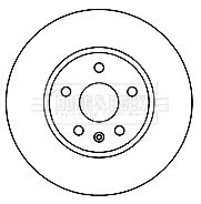 Borg and Beck Borg and Beck BBD5894S Single Front Vented Brake Disc Fits Chevrolet Opel Saab Vauxhall 9-5 Camaro Insi 
