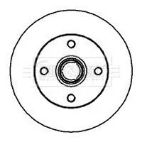 Borg and Beck Borg and Beck BBD5895S Single Rear Solid Brake Disc Fits Seat Vw Cordoba Corrado Golf Golf Van Ibiza Je 