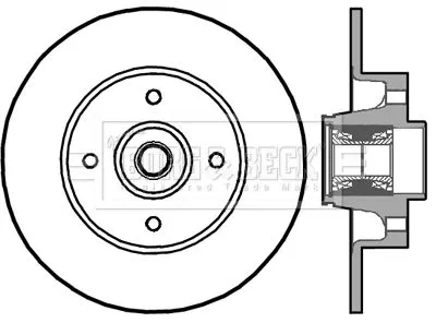 Borg and Beck Borg and Beck BBD5896S Single Rear Solid Brake Disc Fits Renault Clio Megane Modus / Grand Modus Twingo 