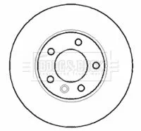 Borg and Beck Borg and Beck BBD5901S Single Front Vented Brake Disc Fits Vw California Multivan Touareg Transporter T 