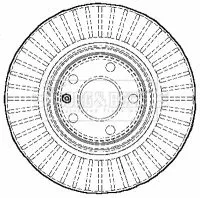 Borg and Beck Borg and Beck BBD5905S Single Front Vented Brake Disc Fits Audi A6 A6 Allroad A8 320mm 
