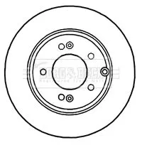 Borg and Beck Borg and Beck BBD5906S Single Front Vented Brake Disc Fits Hyundai Kia Volvo Grand Santa Fé S80 Santa F 