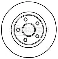 Borg and Beck Borg and Beck BBD5908S Single Front Vented Brake Disc Fits Jeep Commander Grand Cherokee 328mm 